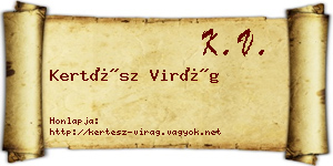 Kertész Virág névjegykártya