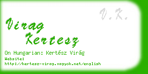 virag kertesz business card
